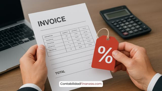 factura con descuento comercial