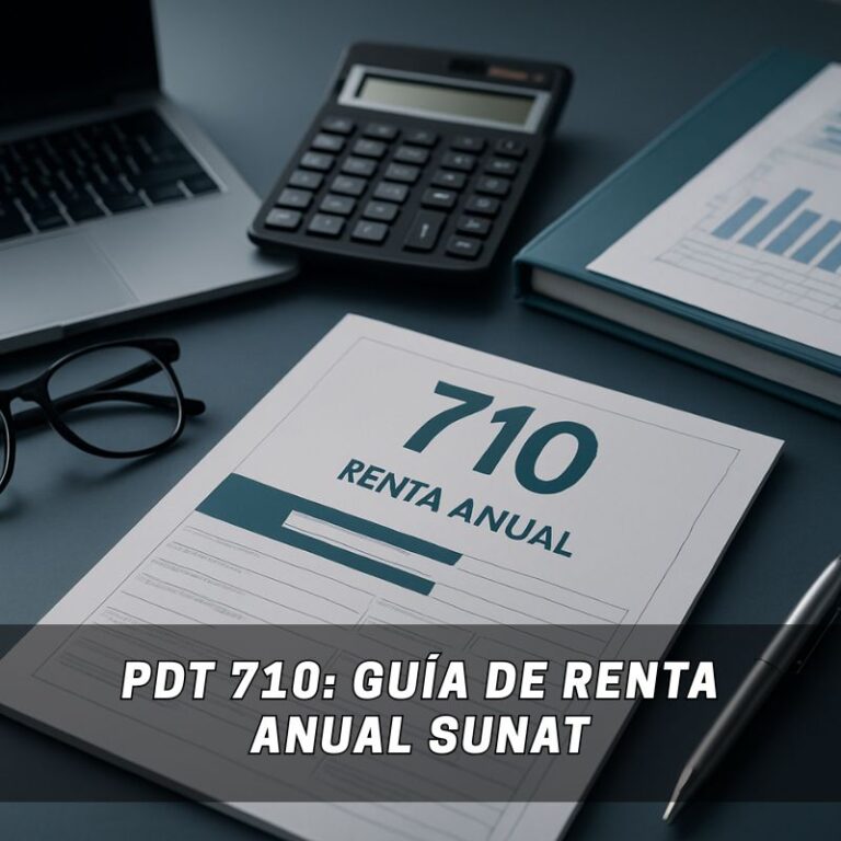 PDT 710: Guía de Renta Anual SUNAT