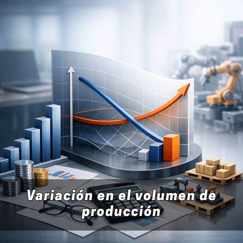 variación de volumen de producción