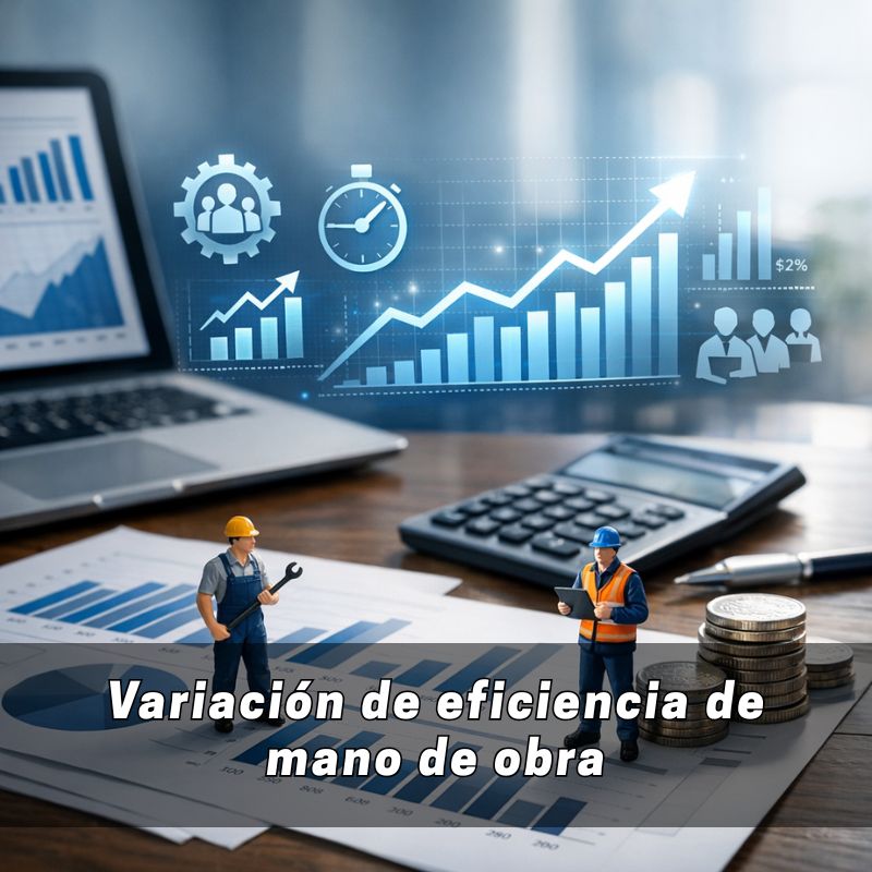 Variación de eficiencia de mano de obra