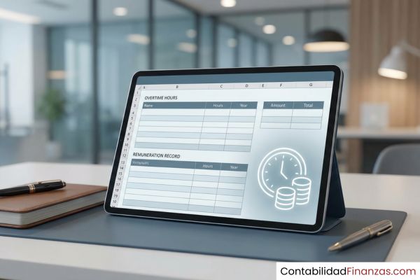 registro contable de horas extras