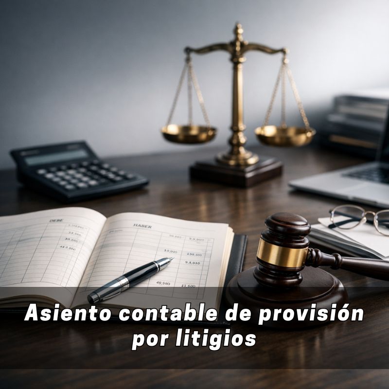 asiento contable de provisión por litigios