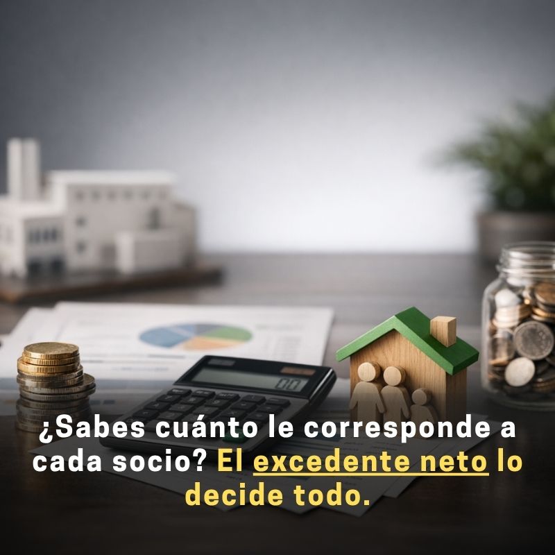 cómo se calculan los excedentes netos en una cooperativa