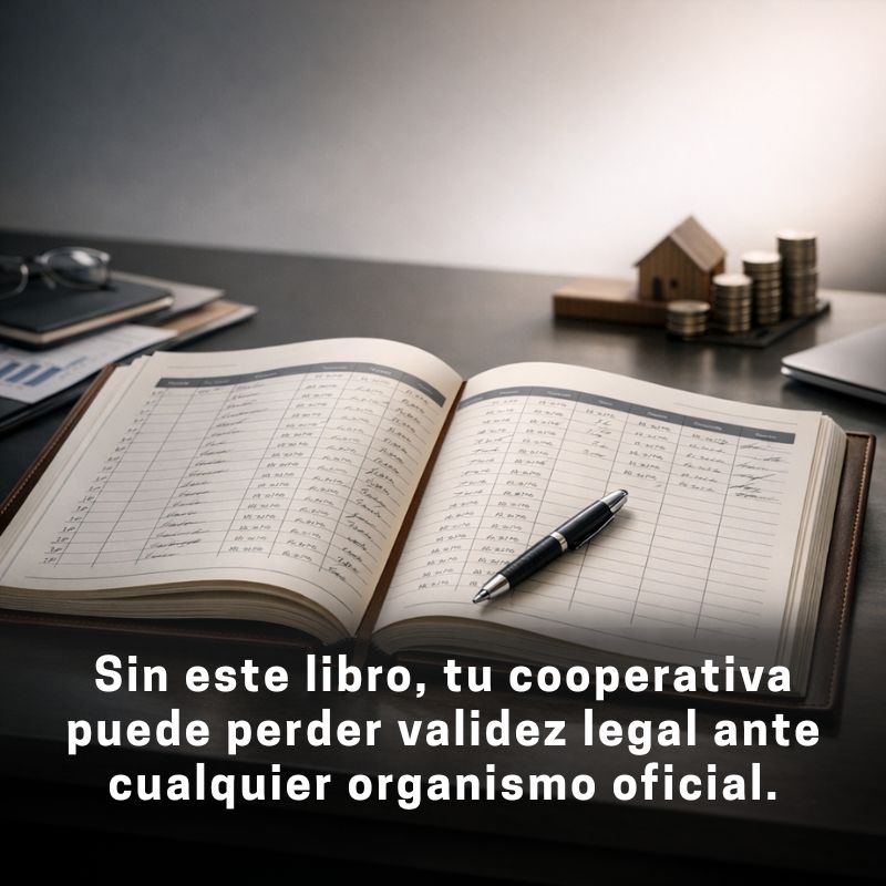 libro de registro de socios cooperativistas