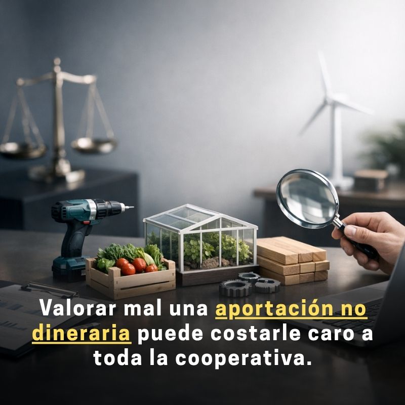 valoración de las aportaciones no dinerarias en cooperativas