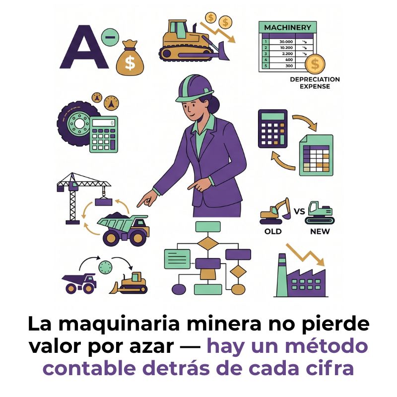 la depreciación de maquinaria minera