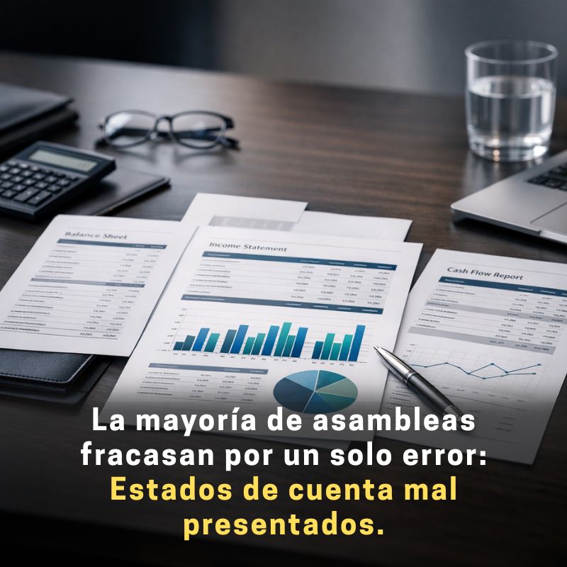 modelos de estados de cuentas para asambleas de socios
