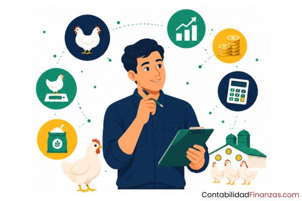 el cálculo de la rentabilidad de pollos