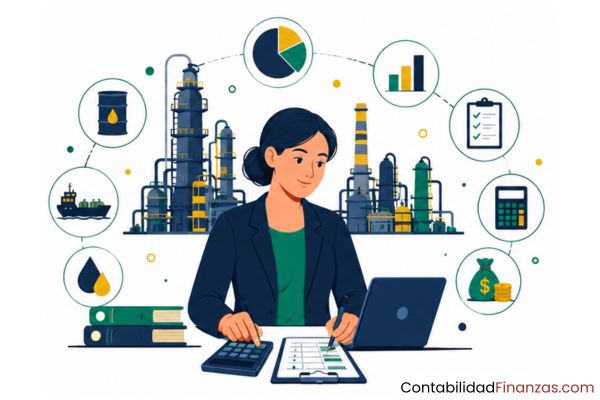 ¿Cómo se contabiliza una refinería de petróleo?