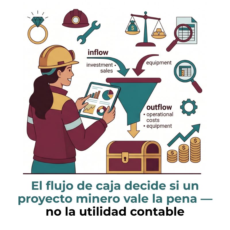 qué es el flujo de caja de un proyecto minero