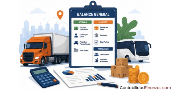 balance general de una empresa de transporte