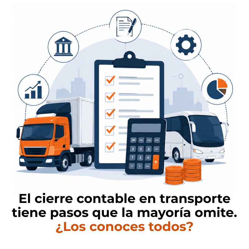 cómo hacer el cierre contable de una empresa de transporte