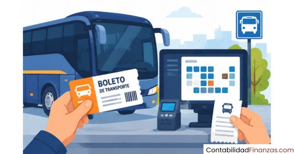 contabilización de la venta de boletos de transporte