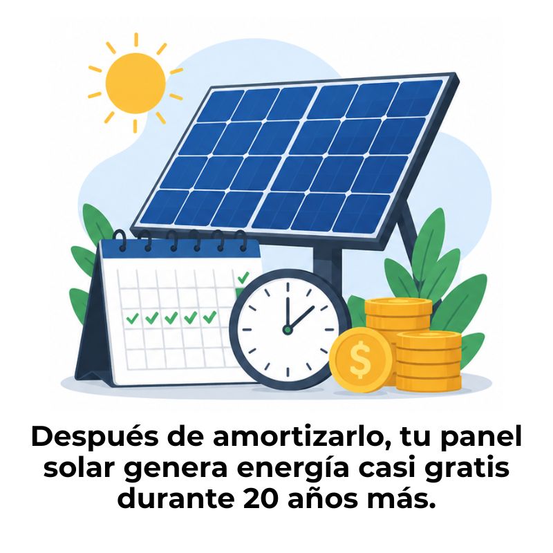 cuánto tiempo tardan los paneles solares en amortizarse