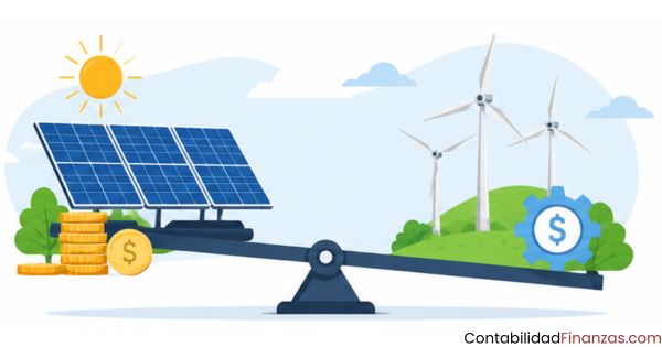 diferencia entre energía solar y eólica en costos