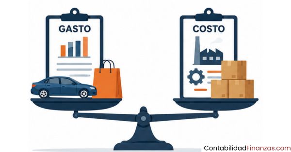 diferencia entre gasto y costo en contabilidad
