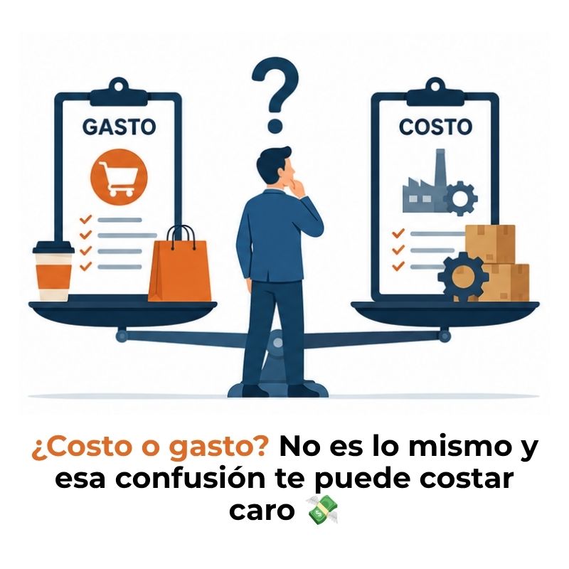 diferencia entre gasto y costo en contabilidad