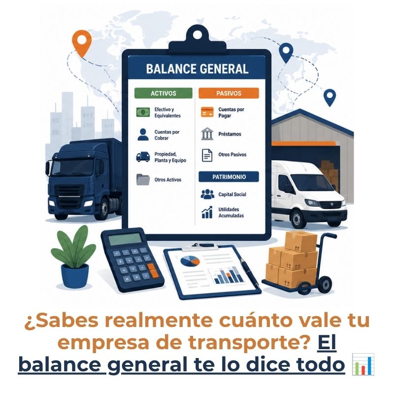 balance general de una empresa de transporte
