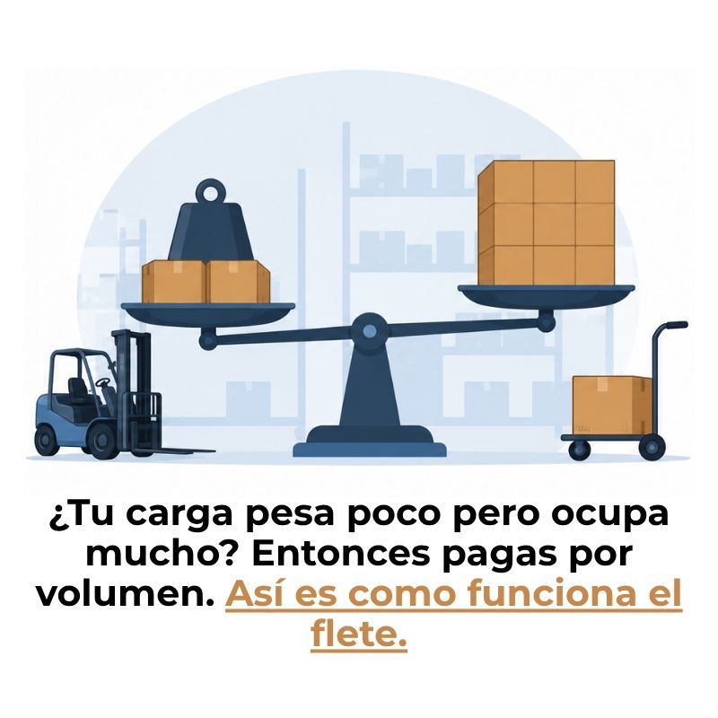 flete por peso o por volumen