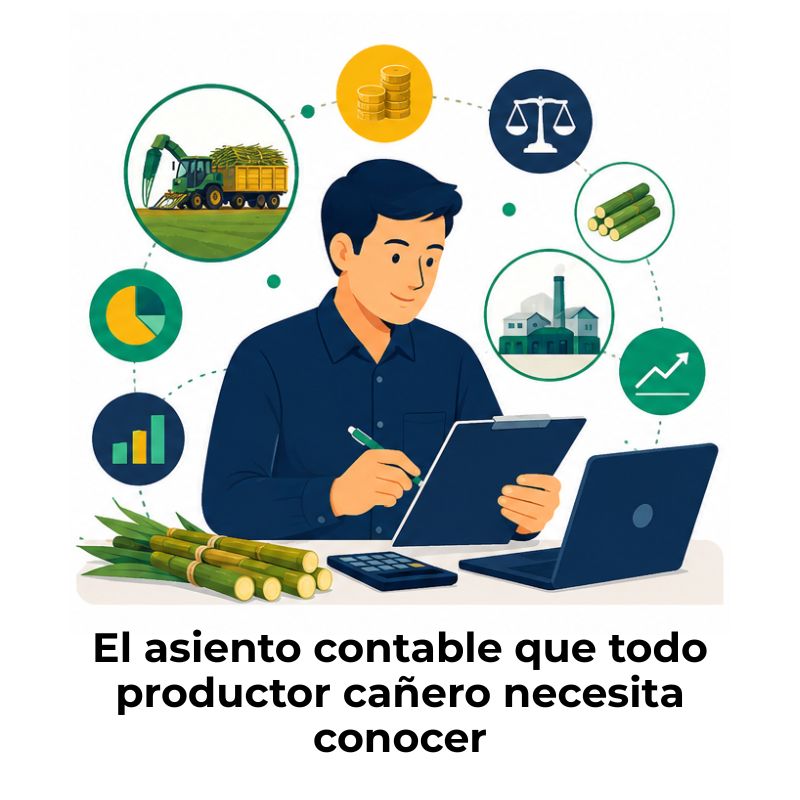 registro contable de cosecha de caña de azúcar