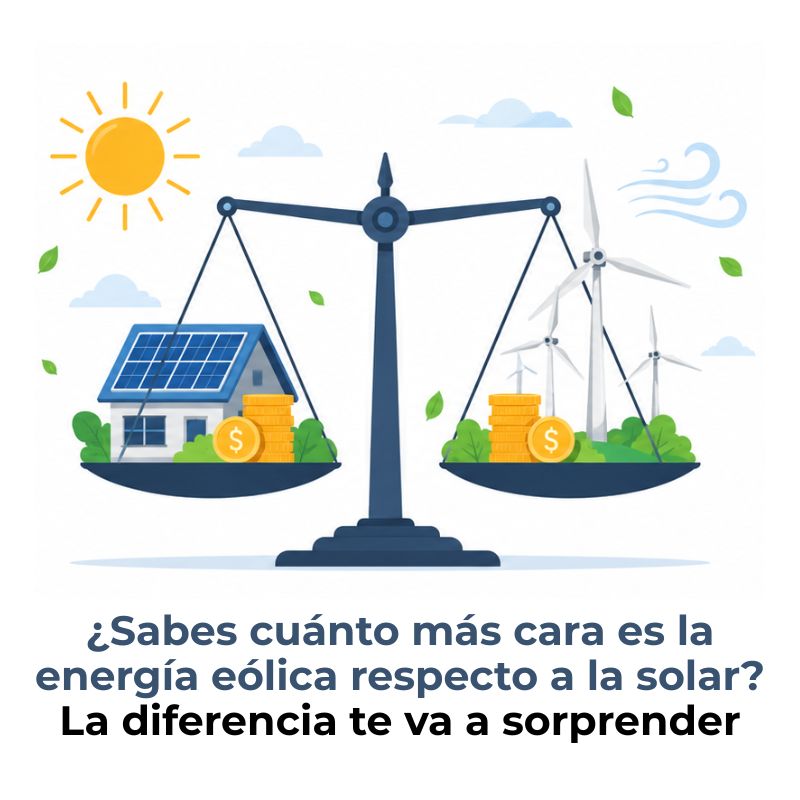 diferencia entre energía solar y eólica en costos