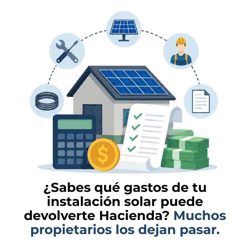 qué gastos son deducibles al instalar paneles solares