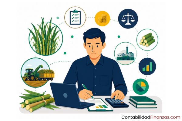 registro contable de cosecha de caña de azúcar