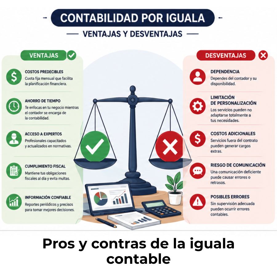ventajas y desventajas de la contabilidad por iguala