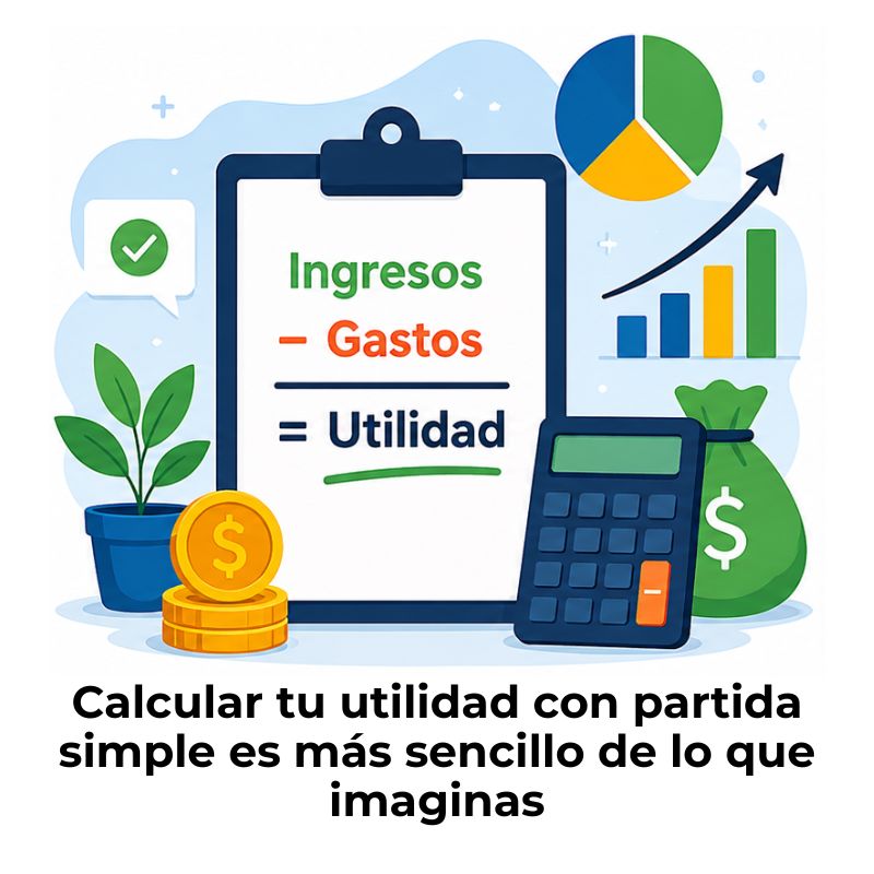cómo calcular la utilidad en partida simple