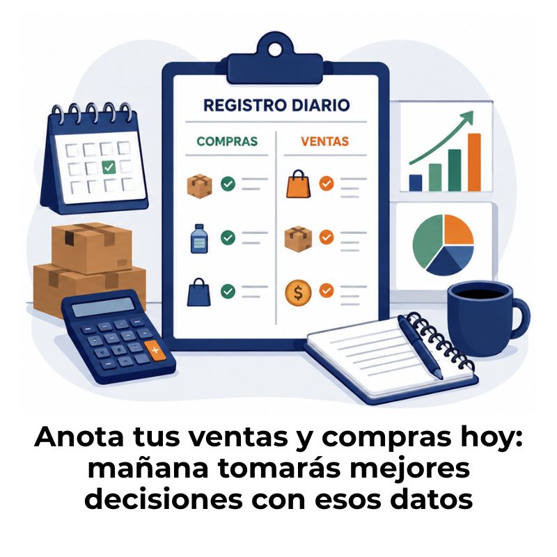 cómo anotar las ventas y compras diarias