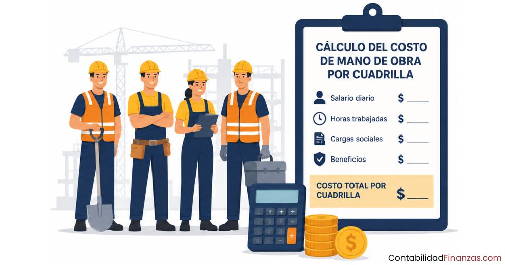 calcular el costo de mano de obra por cuadrilla
