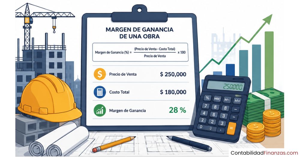 cálculo del margen de ganancia de una obra