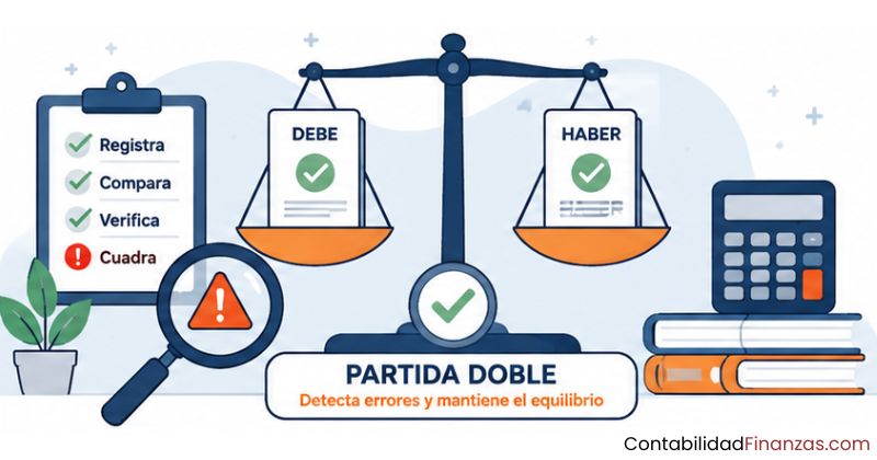 cómo la partida doble ayuda a detectar errores
