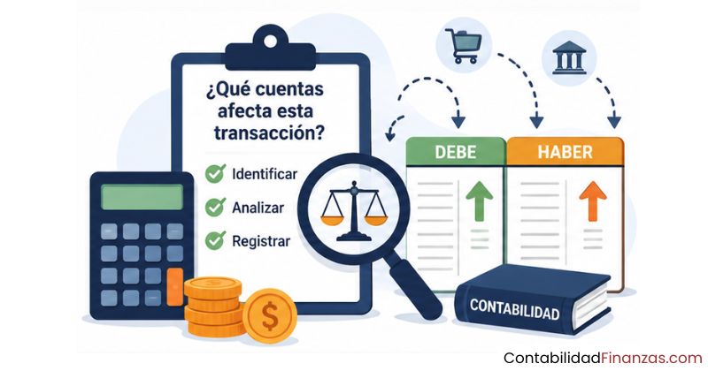 cómo saber qué cuentas afecta una transacción