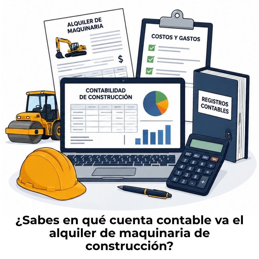 cómo se contabiliza el alquiler de maquinaria de construcción