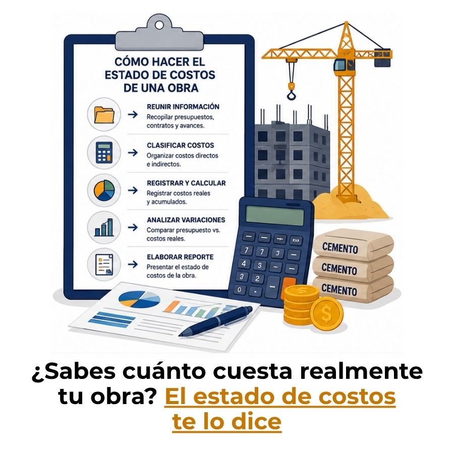 cómo hacer el estado de costos de una obra