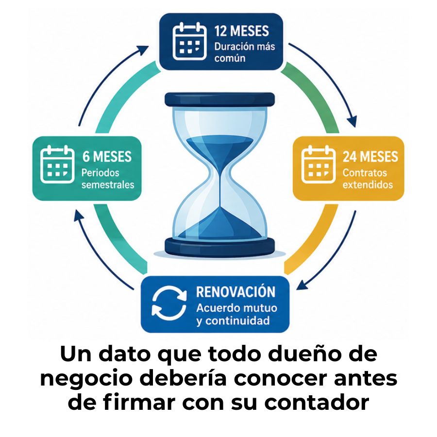 cuánto tiempo dura un contrato de iguala contable