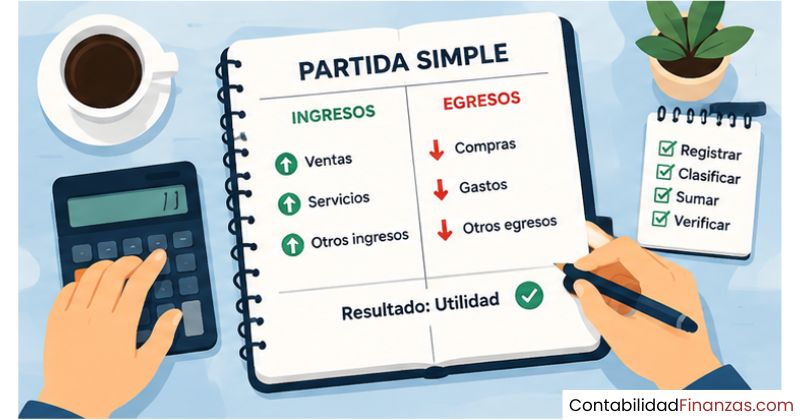 ejemplo práctico de partida simple resuelto