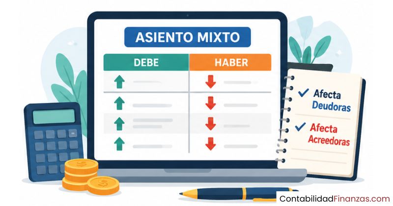 ejemplos de asiento mixto
