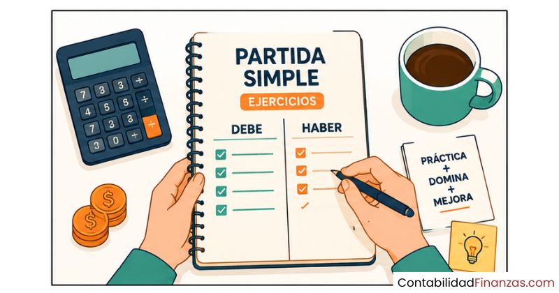 ejercicios de partida simple para practicar
