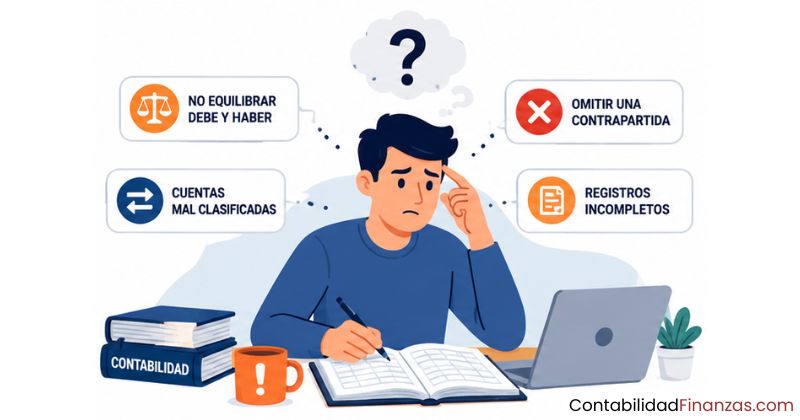 errores comunes al aplicar la partida doble