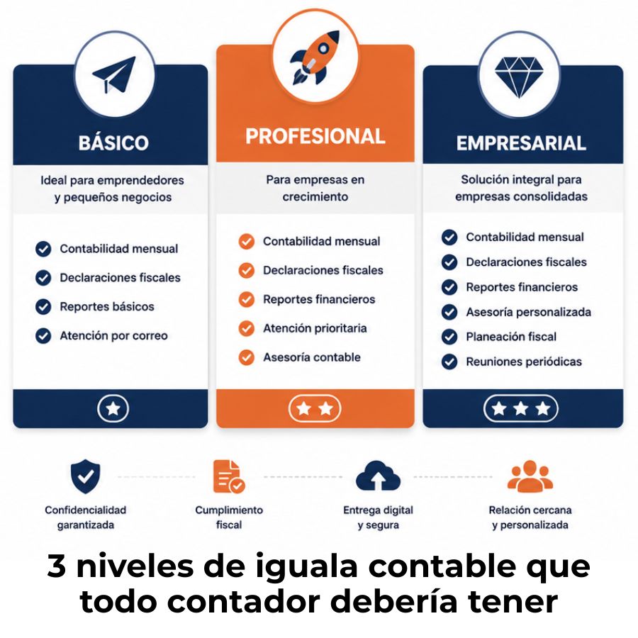 cómo estructurar planes de iguala contable