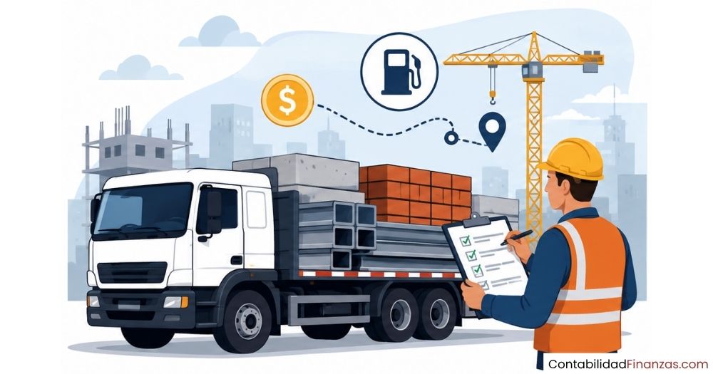 gastos de transporte de materiales de construcción