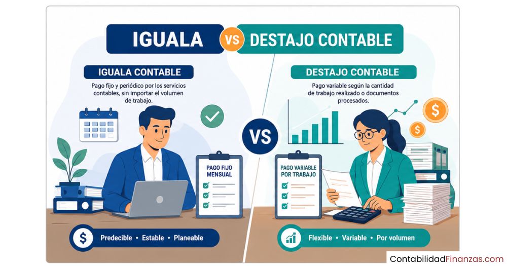 iguala vs destajo contable