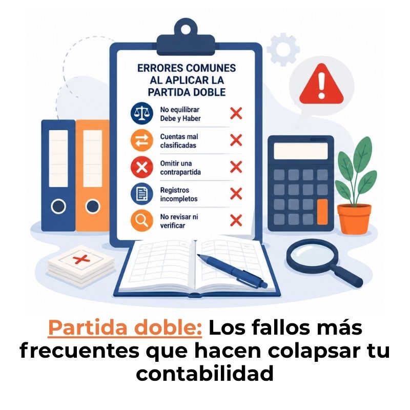 errores comunes al aplicar la partida doble