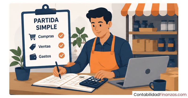 partida simple para pymes, comerciantes y autónomos