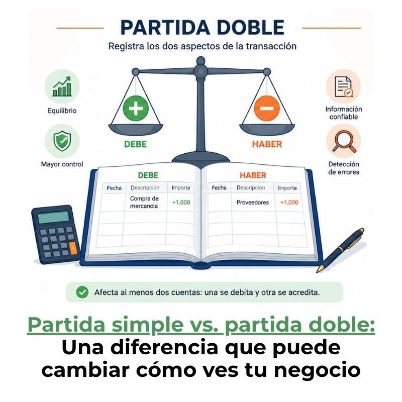 diferencia entre partida simple y partida doble