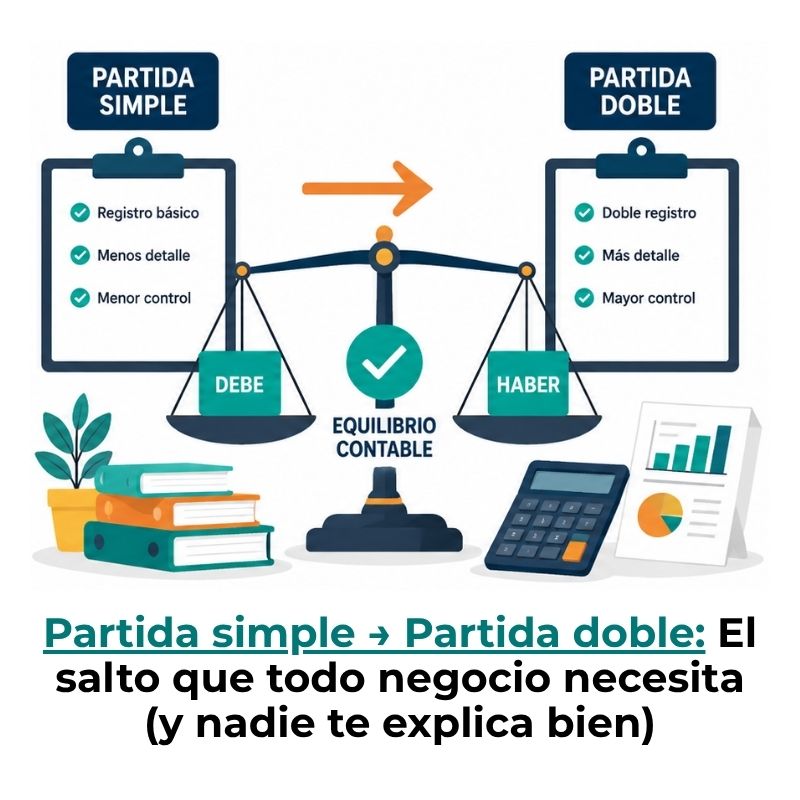 cómo pasar de partida simple a partida doble