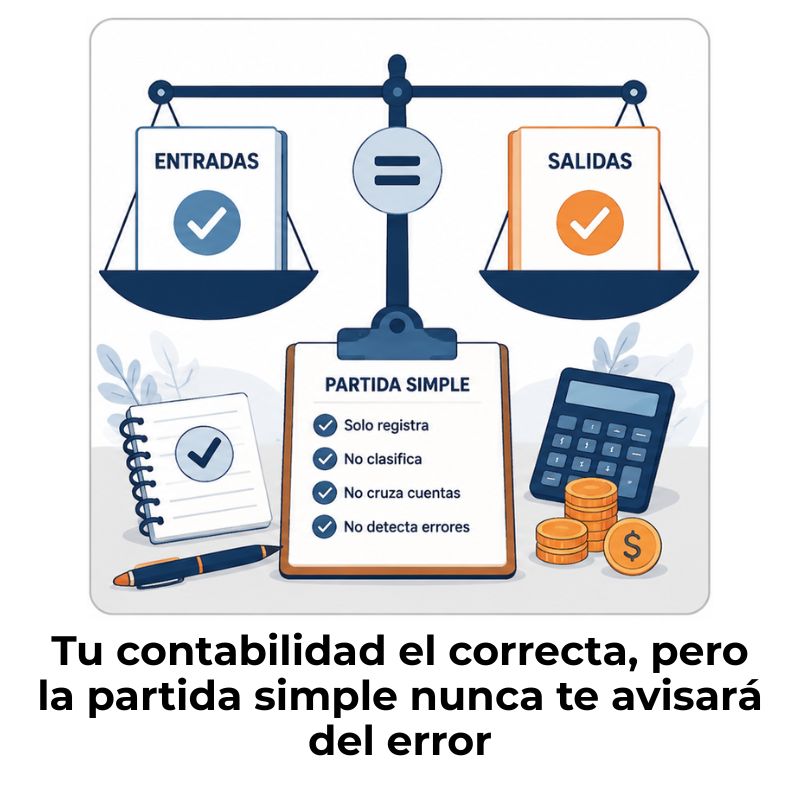 por qué la partida simple no detecta errores
