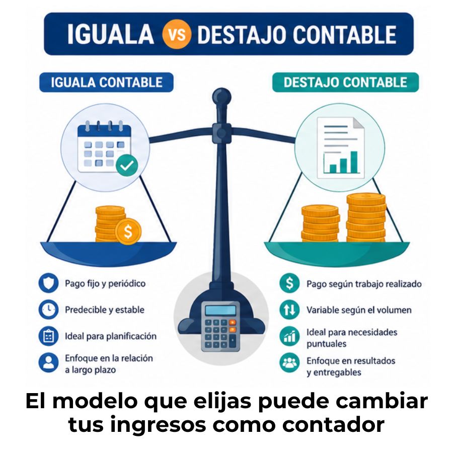 iguala vs destajo contable